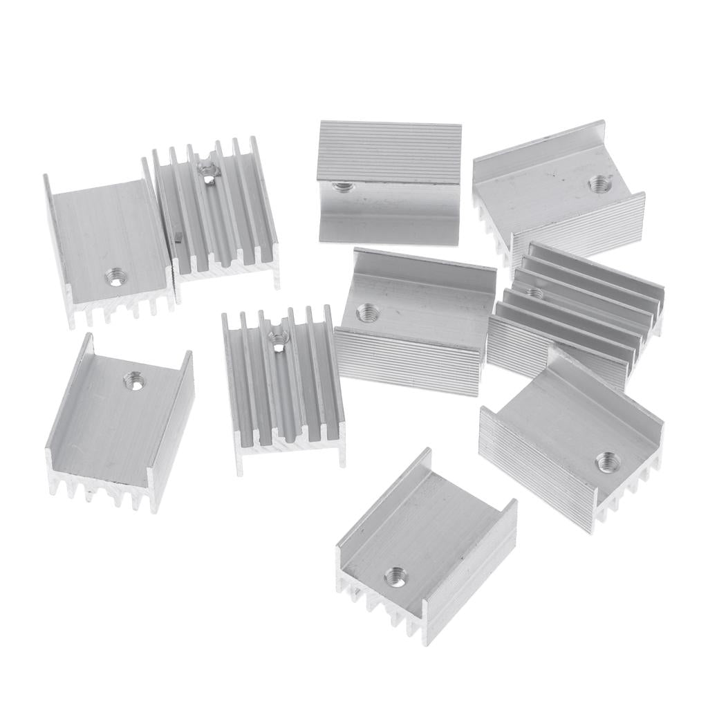 10PCS Aluminum Heatsink Cooling Fin Heatsink Cooler,20x15x11mm,Aluminum