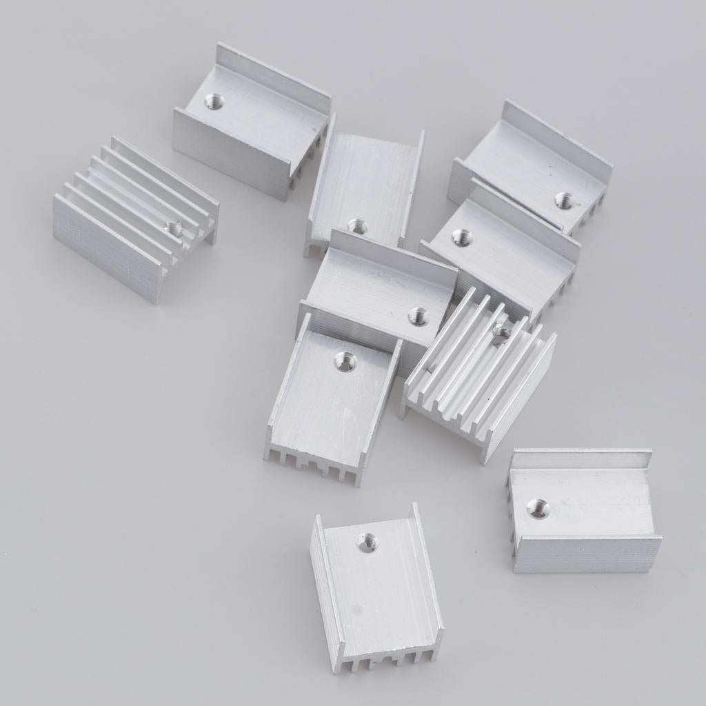 10PCS Aluminum Heatsink Cooling Fin Heatsink Cooler,20x15x11mm,Aluminum