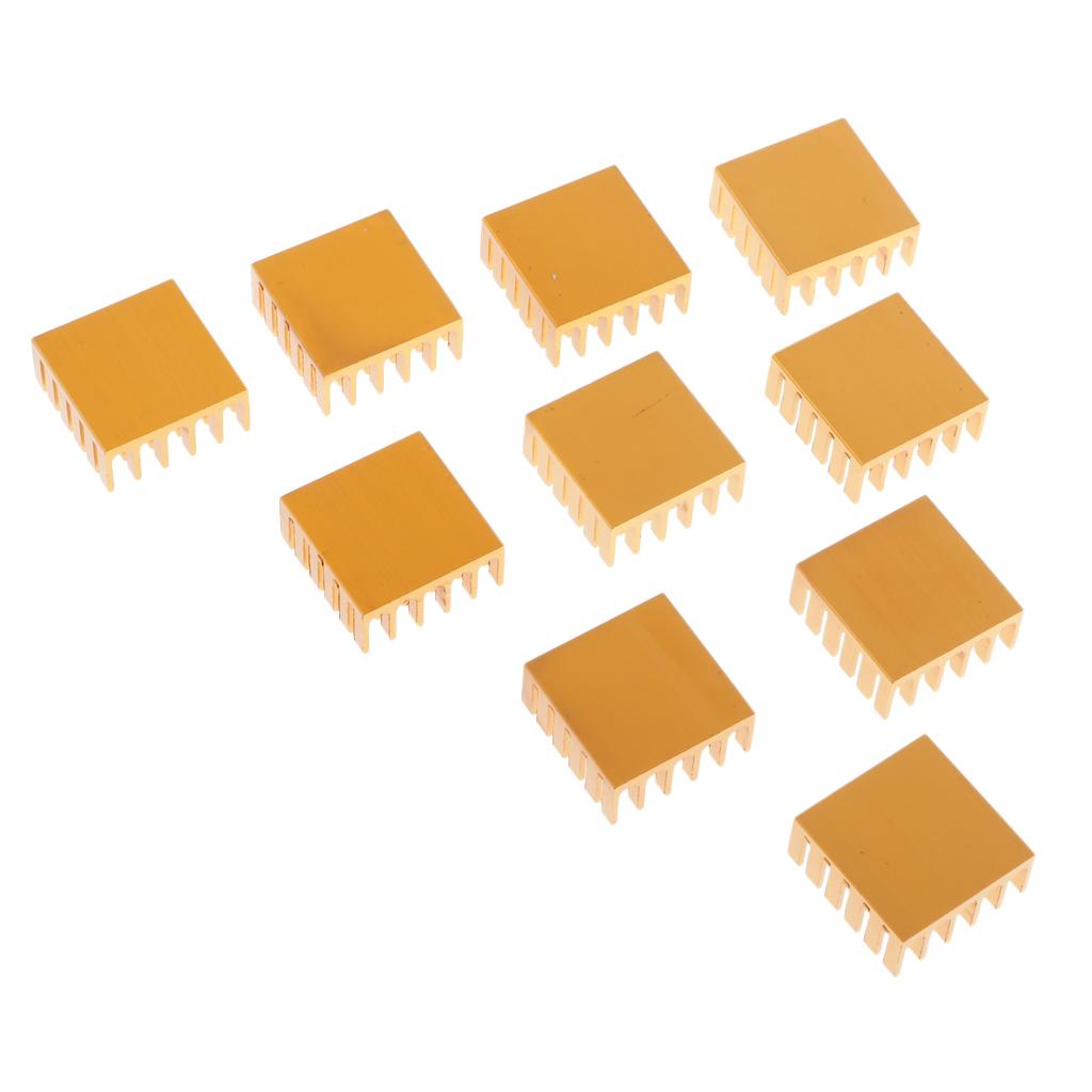 10PCS Aluminum Heatsink Cooling Fin Heatsink Cooler,22x22x10mm,Aluminum