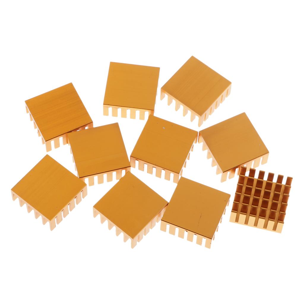 10PCS Aluminum Heatsink Cooling Fin Heatsink Cooler,22x22x10mm,Aluminum