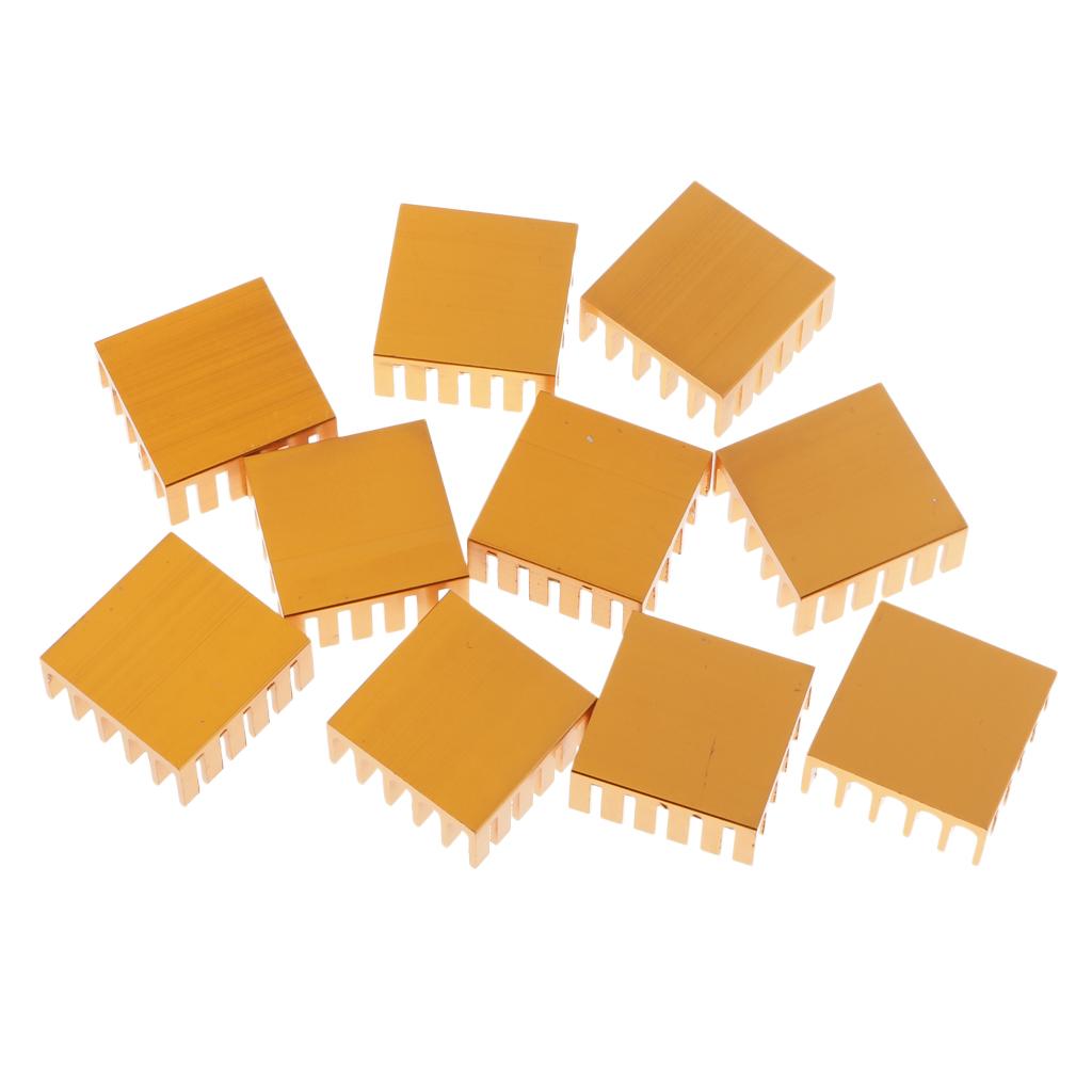 10PCS Aluminum Heatsink Cooling Fin Heatsink Cooler,22x22x10mm,Aluminum