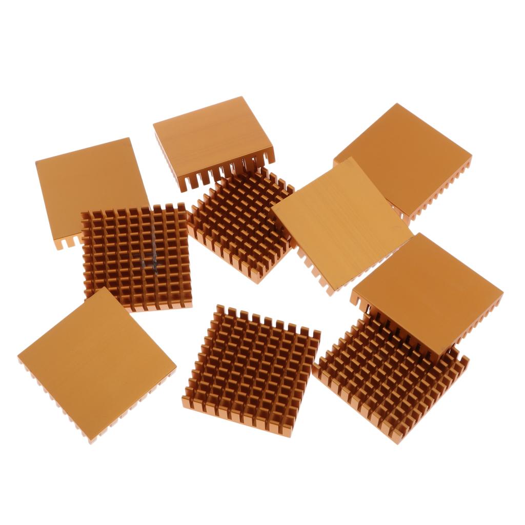 10PCS-Aluminum-Heatsink-Cooling-Fin-Heatsink-Cooler,45x45x10mm,Aluminum