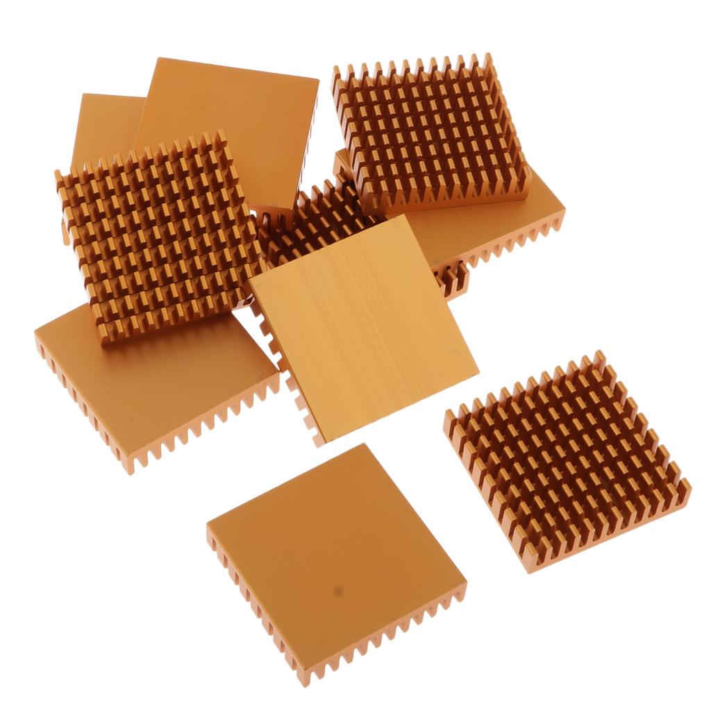 10PCS Aluminum Heatsink Cooling Fin Heatsink Cooler,45x45x10mm,Aluminum