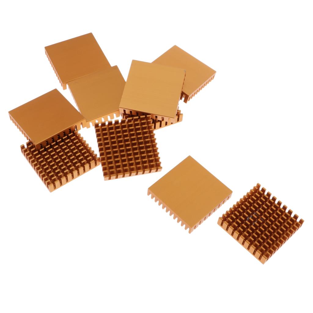 10PCS Aluminum Heatsink Cooling Fin Heatsink Cooler,45x45x10mm,Aluminum