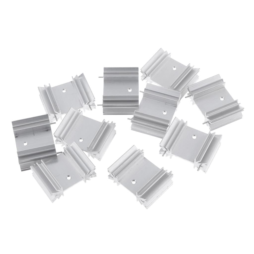 10 Pieces Aluminium Heat Sink Kit for IC Circuit Board,Motherboard,Triode