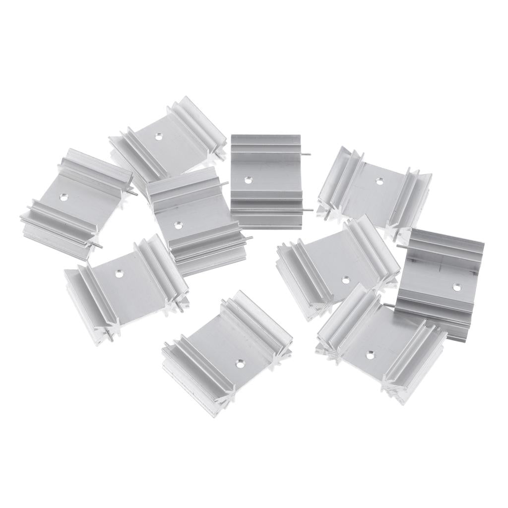 10 Pieces Aluminium Heat Sink Kit for IC Circuit Board,Motherboard,Triode