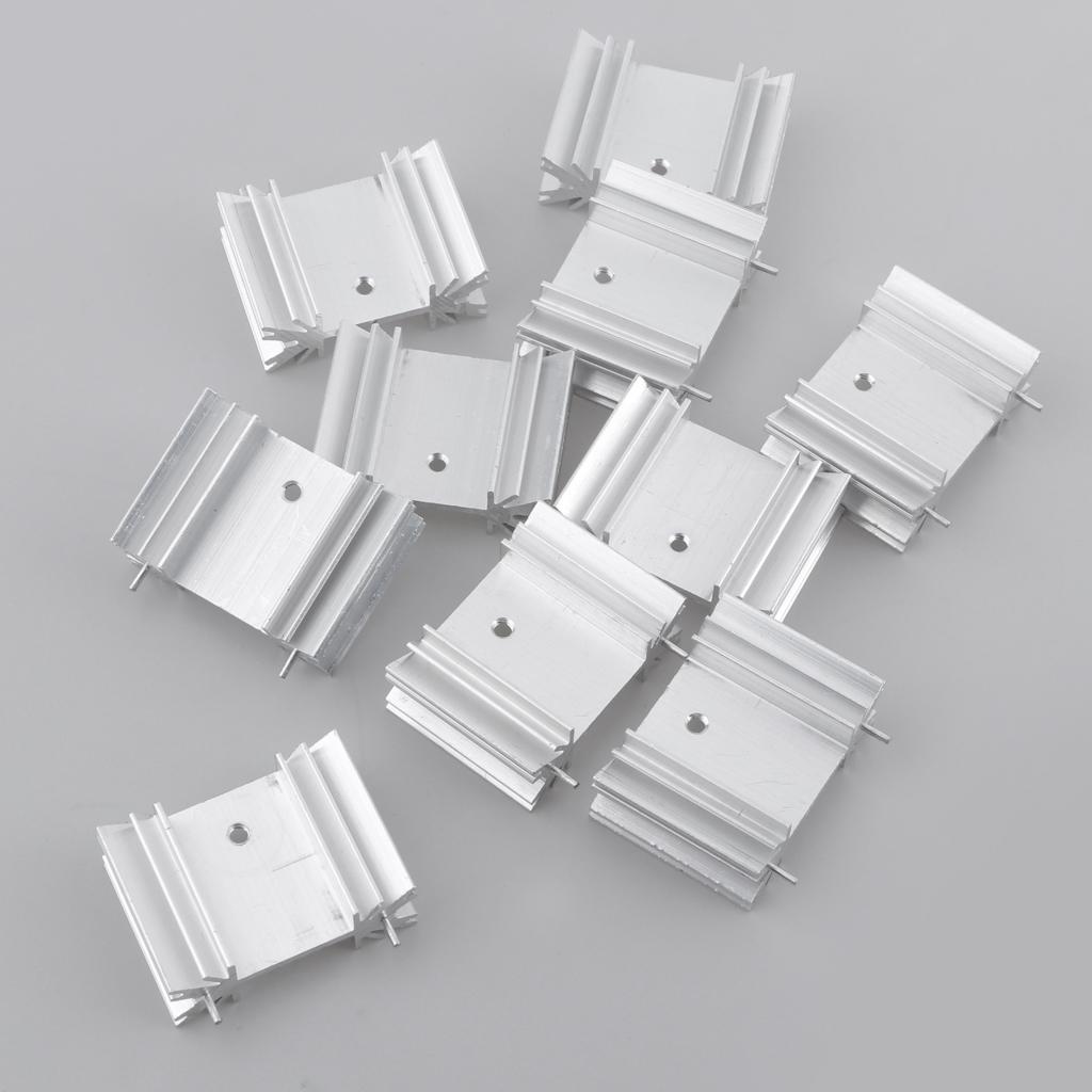 10 Pieces Aluminium Heat Sink Kit for IC Circuit Board,Motherboard,Triode