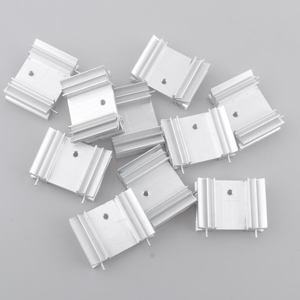 10 Pieces Aluminium Heat Sink Kit for IC Circuit Board,Motherboard,Triode