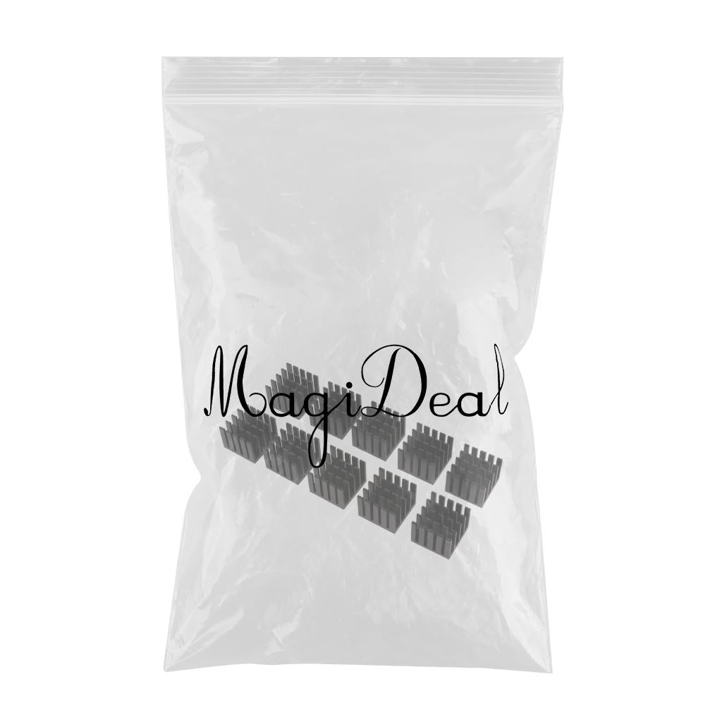 20x20x16mm Aluminum Heat Sink Heatsink Cooler Fin Black