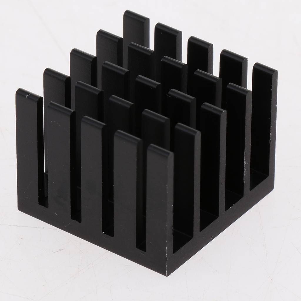 20x20x16mm Aluminum Heat Sink Heatsink Cooler Fin Black