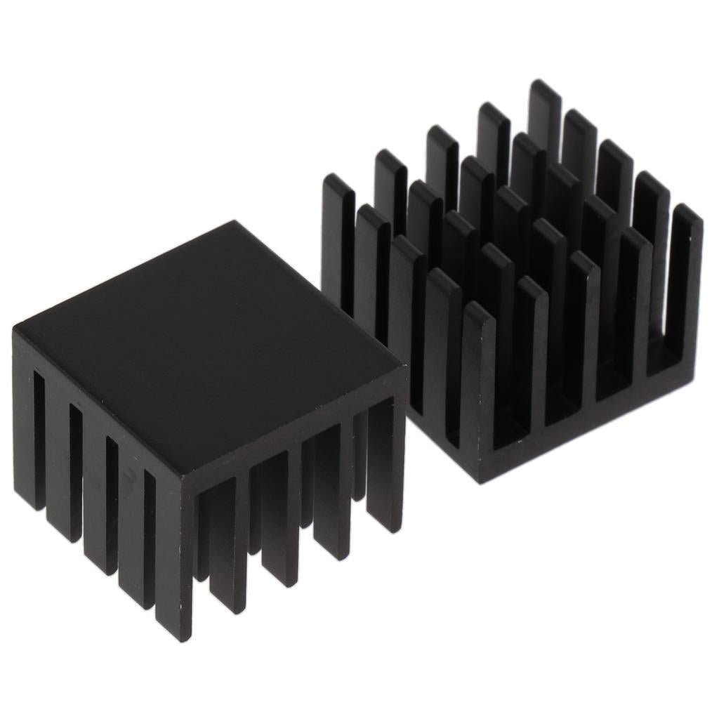 20x20x16mm Aluminum Heat Sink Heatsink Cooler Fin Black