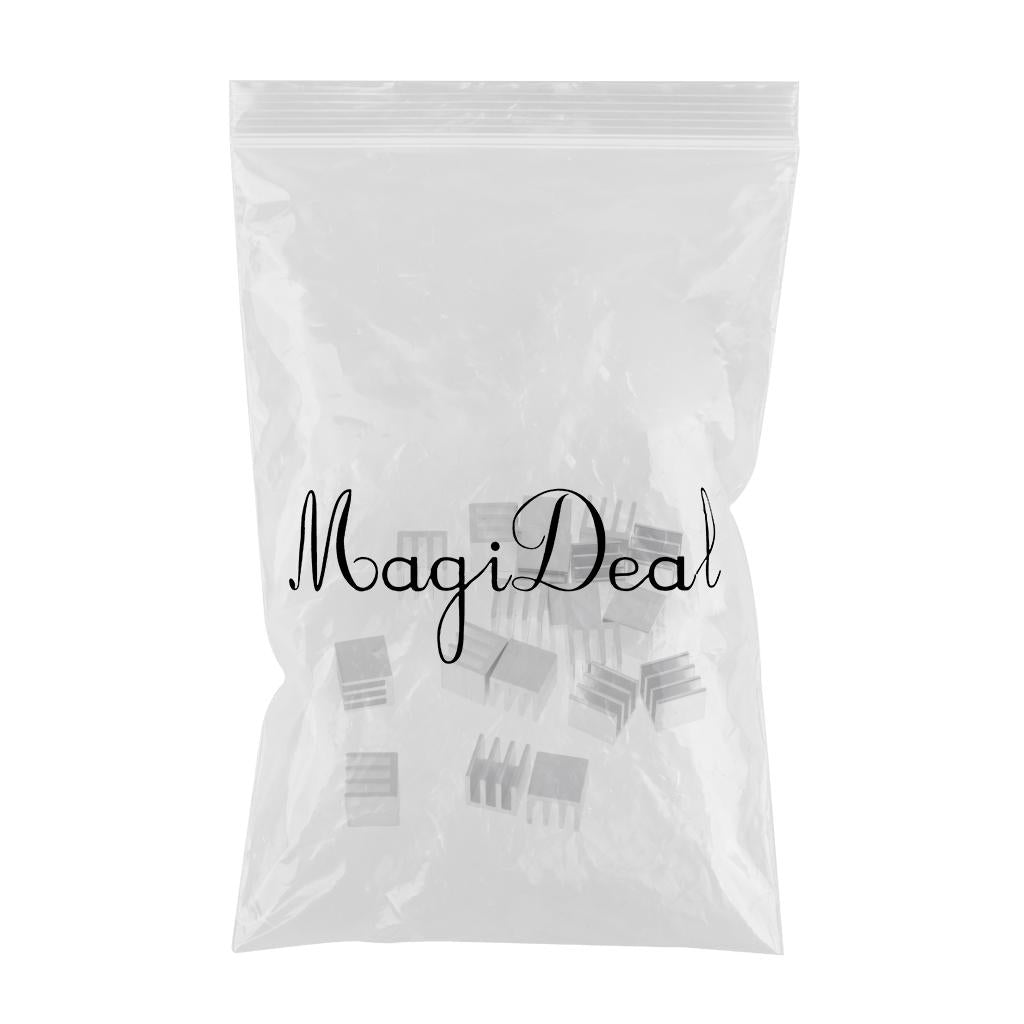 20 Pieces GPU CPU Thermal Heatsink Pad, 10x10x10mm, Aluminum Alloy