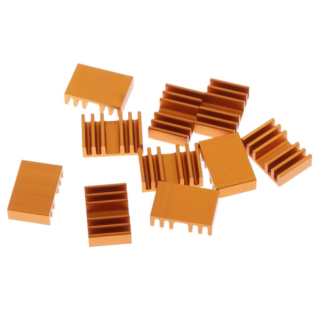 10 Pieces GPU CPU Thermal Heatsink Pad, 13.7x20x6mm, Aluminum