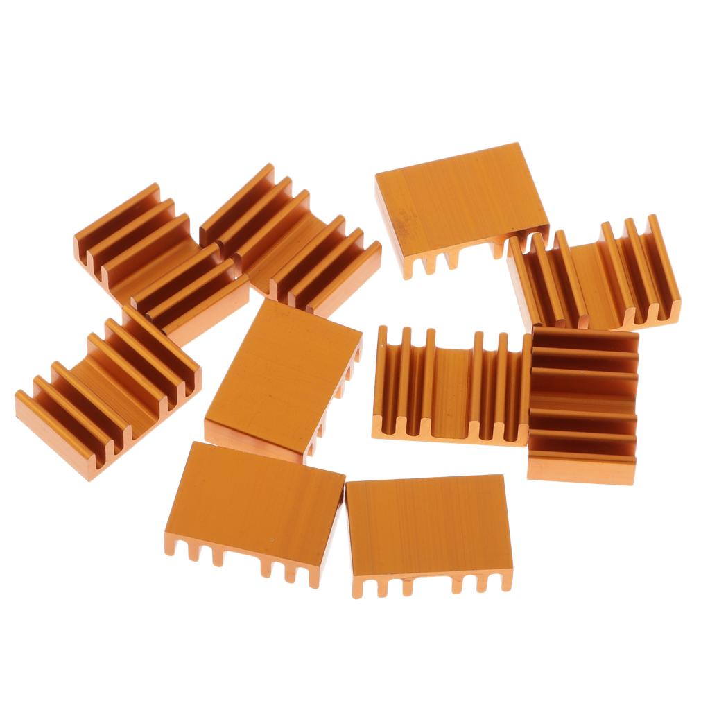 10 Pieces GPU CPU Thermal Heatsink Pad, 13.7x20x6mm, Aluminum