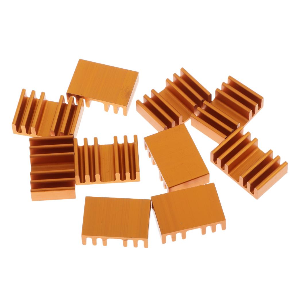 10 Pieces GPU CPU Thermal Heatsink Pad, 13.7x20x6mm, Aluminum