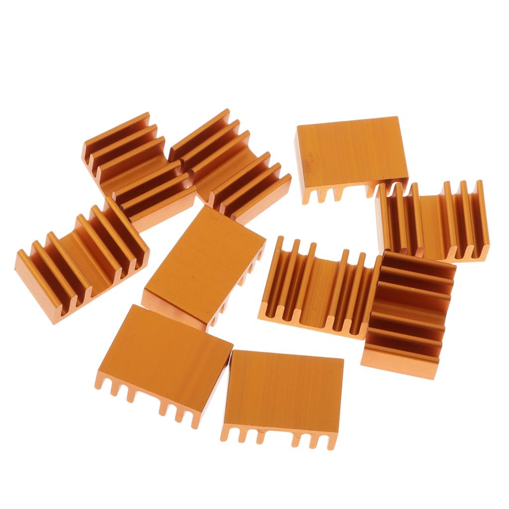 10 Pieces GPU CPU Thermal Heatsink Pad, 13.7x20x6mm, Aluminum