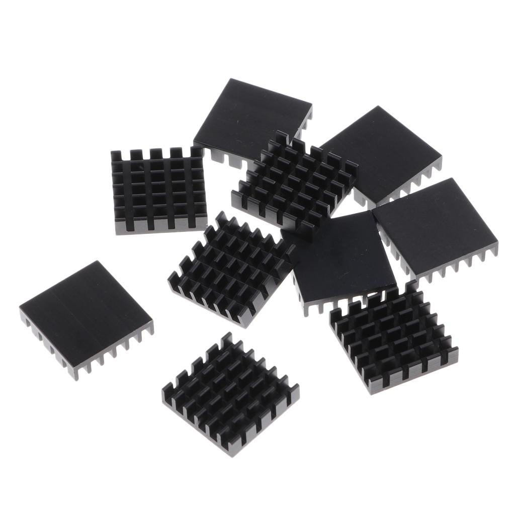 10 Pieces GPU CPU Thermal Heatsink Pad, 19x19x5mm, Aluminum Alloy