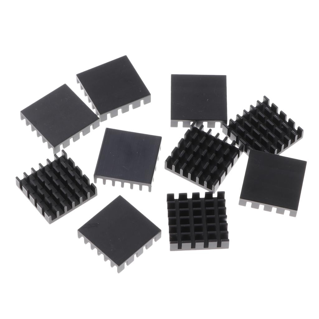 10 Pieces GPU CPU Thermal Heatsink Pad, 19x19x5mm, Aluminum Alloy