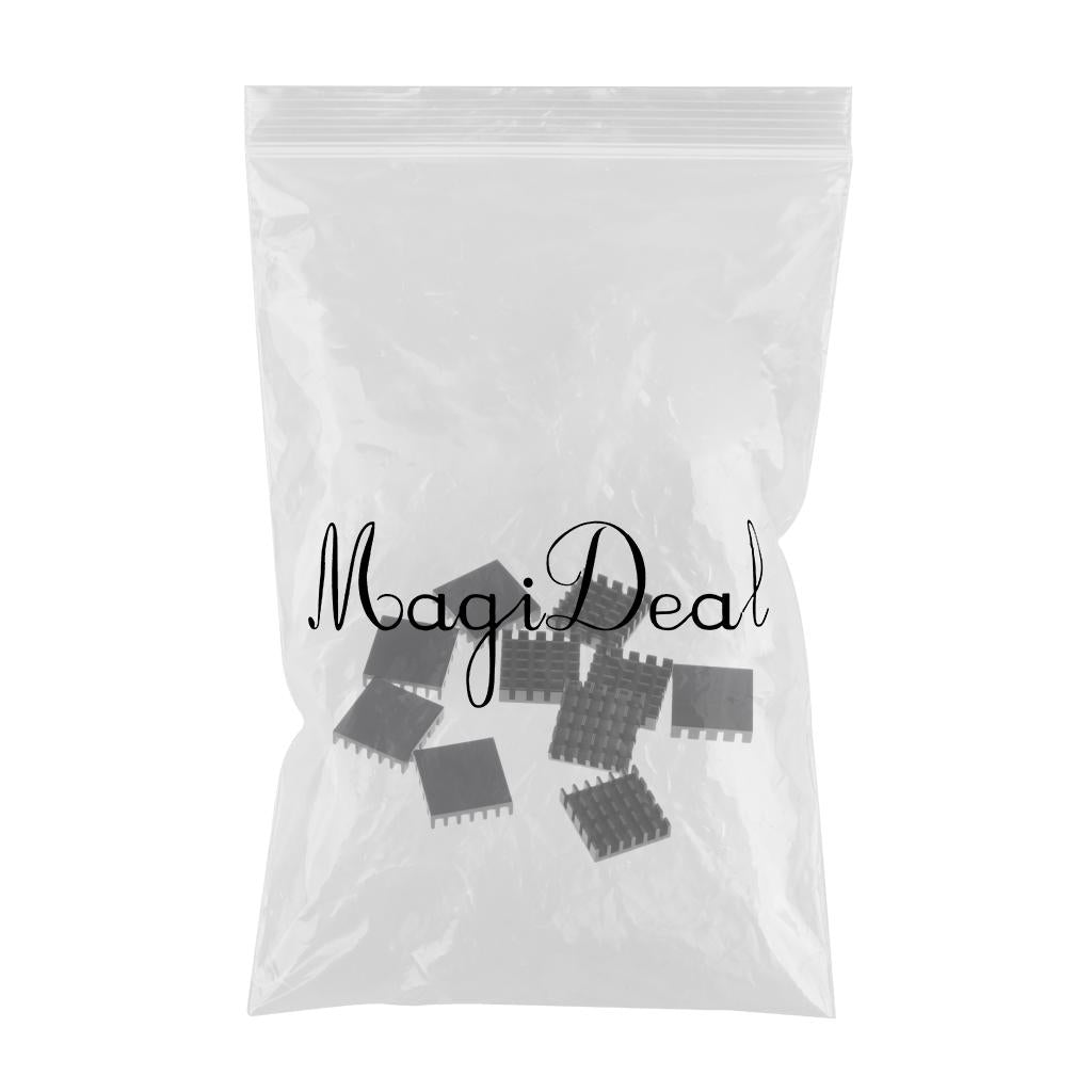 10 Pieces GPU CPU Thermal Heatsink Pad, 19x19x5mm, Aluminum Alloy