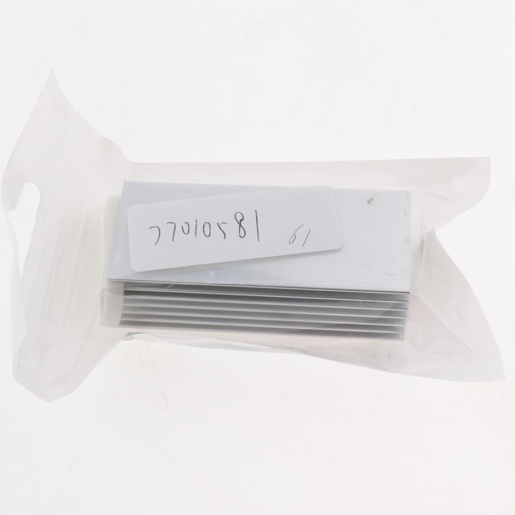 NVMe M.2 SSD Aluminum Heatsink Cooling Kit w/ Silicone Thermal Pad - Silver