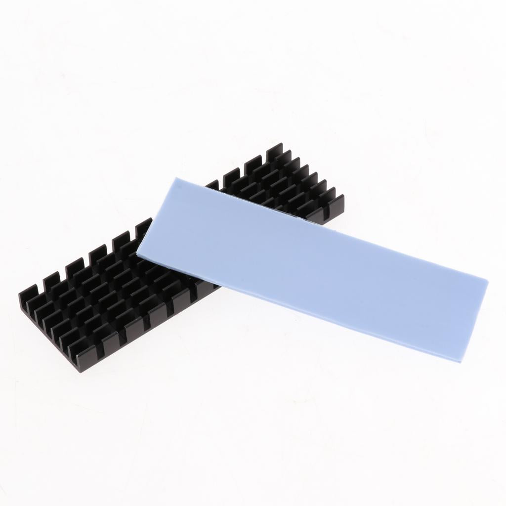 Aluminum Cooling Heatsink w Thermal Pad For N80 NVME M.2 NGFF 2280 PCI-E SSD