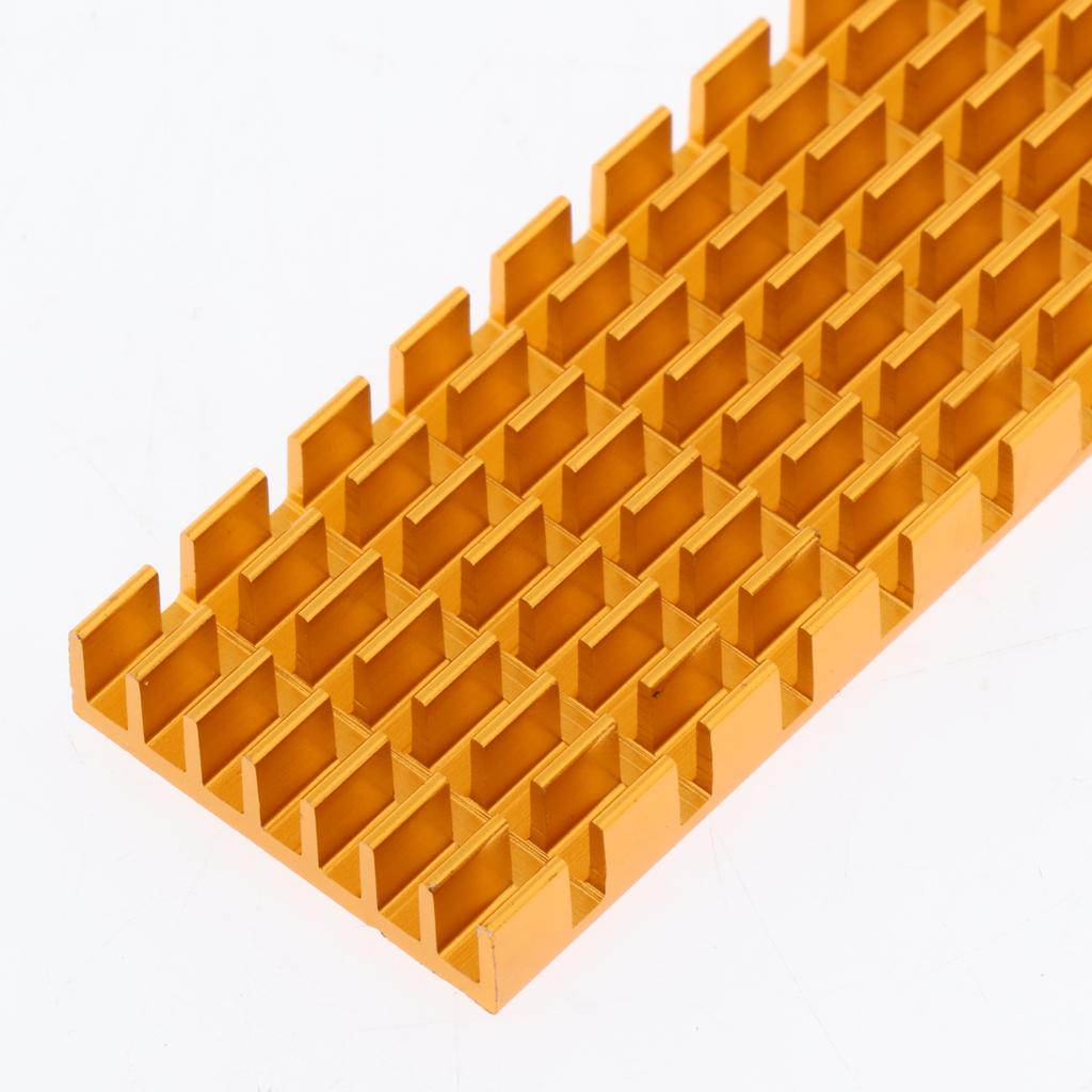 Aluminum M.2 2280 SSD Cooling Kit Heatsink Cooler with Thermal Pad - Golden