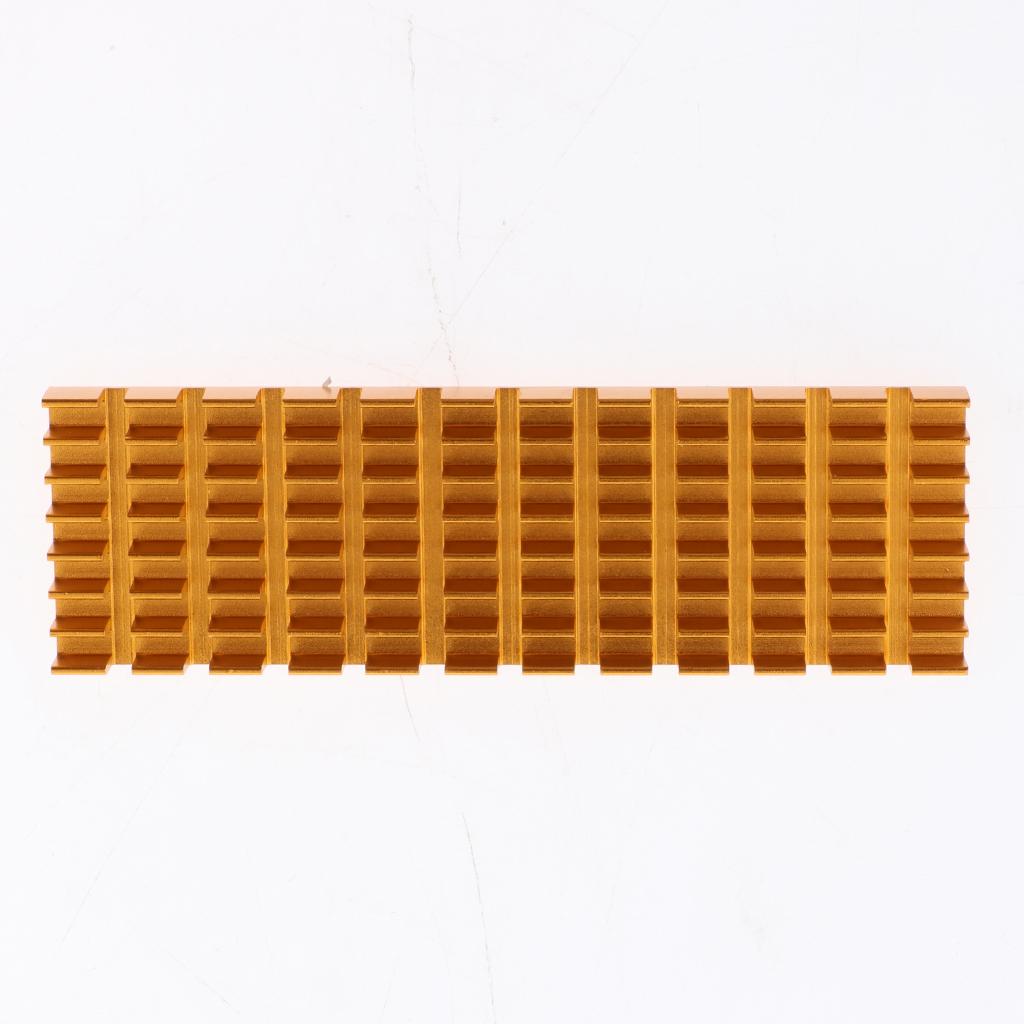 Aluminum M.2 2280 SSD Cooling Kit Heatsink Cooler with Thermal Pad - Golden