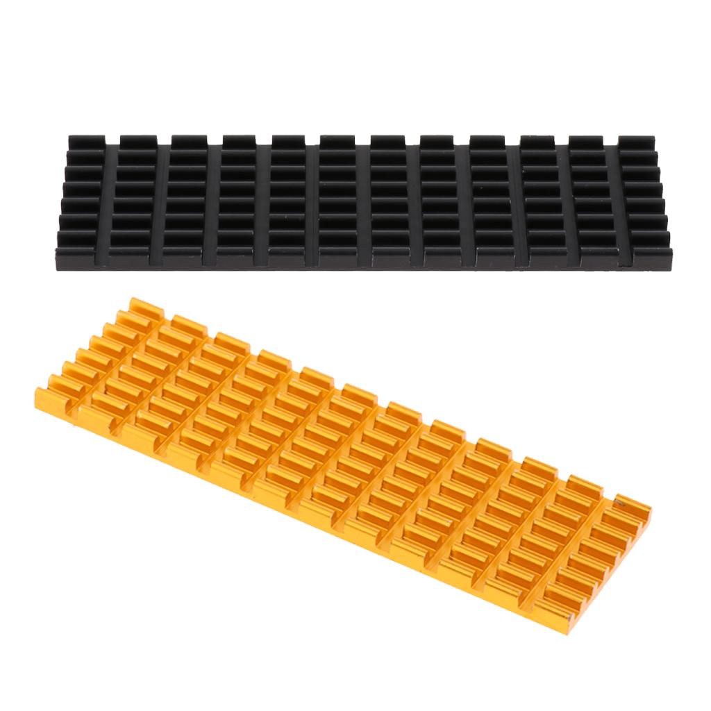 M.2 2280 SSD Aluminum Heatsink Solid State Drive Cooler Cooling Fin - Black