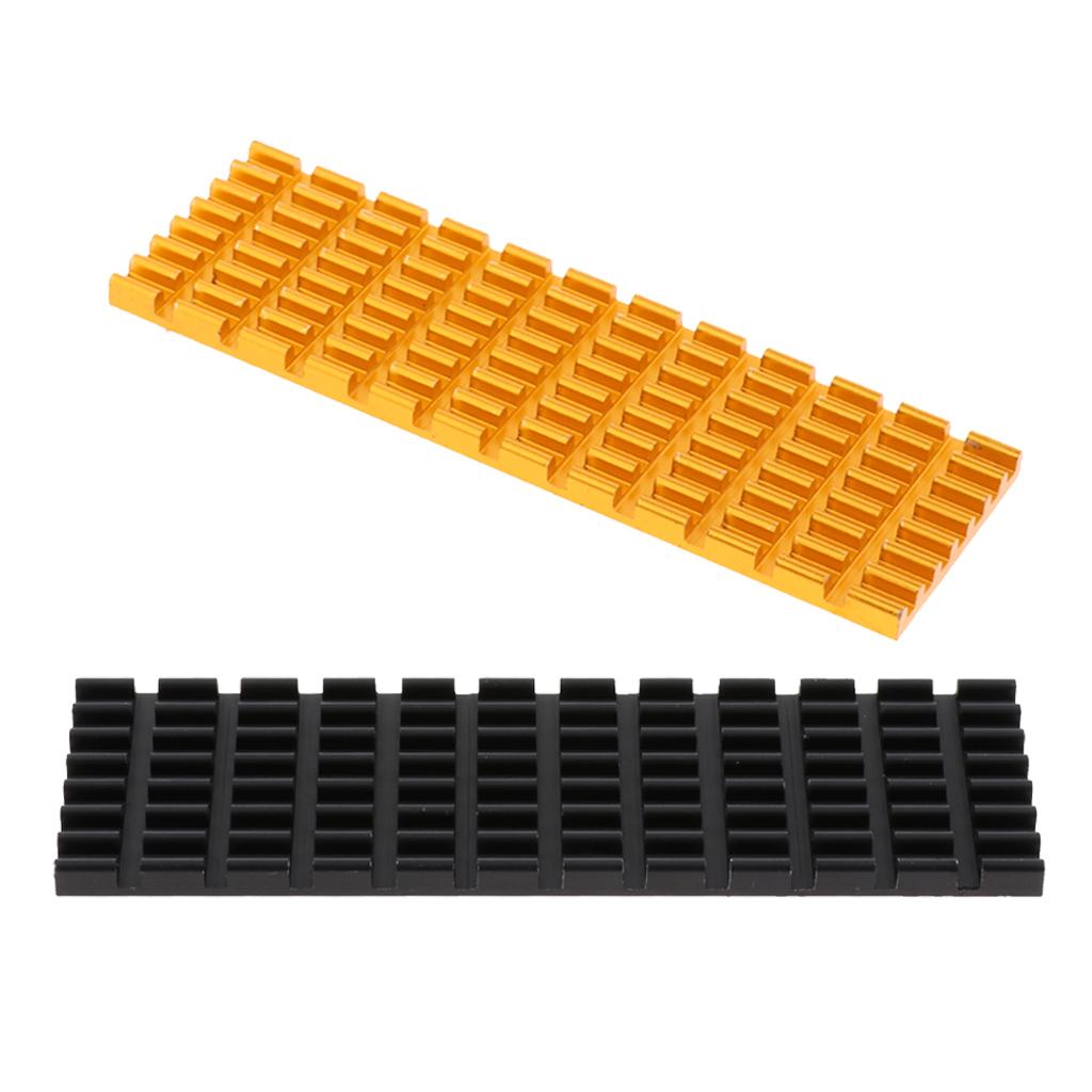 M.2 2280 SSD Aluminum Heatsink Solid State Drive Cooler Cooling Fin - Black