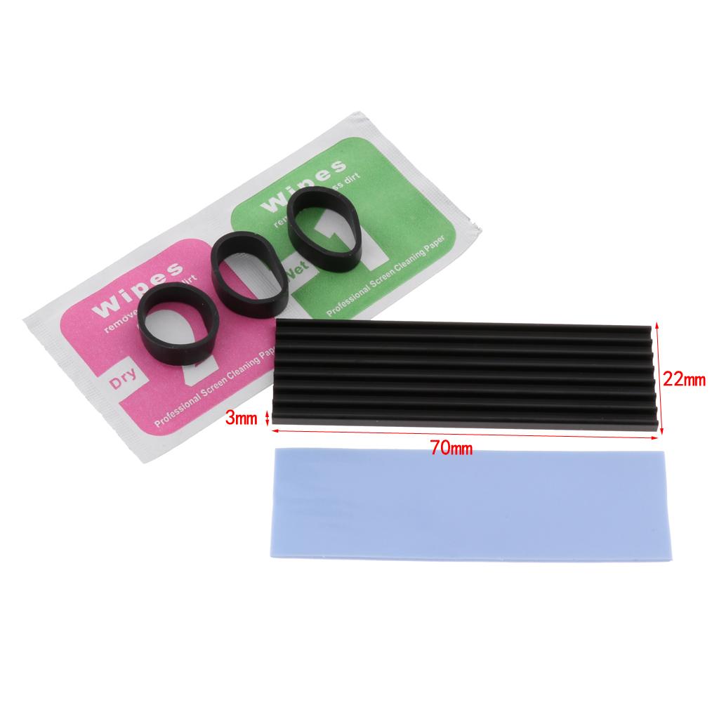 M.2 2280 NVME SSD Solid State Drive Heat Sink Thermal Pad Set Cooling Kit