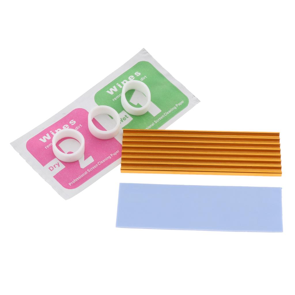 M.2 2280 NVME SSD Solid State Drive Heat Sink Thermal Pad Cooling Set Golden