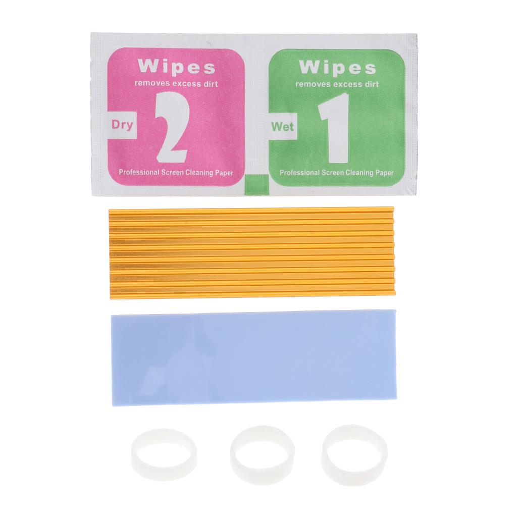 M.2 2280 NVME SSD Solid State Drive Heat Sink Thermal Pad Cooling Set Golden