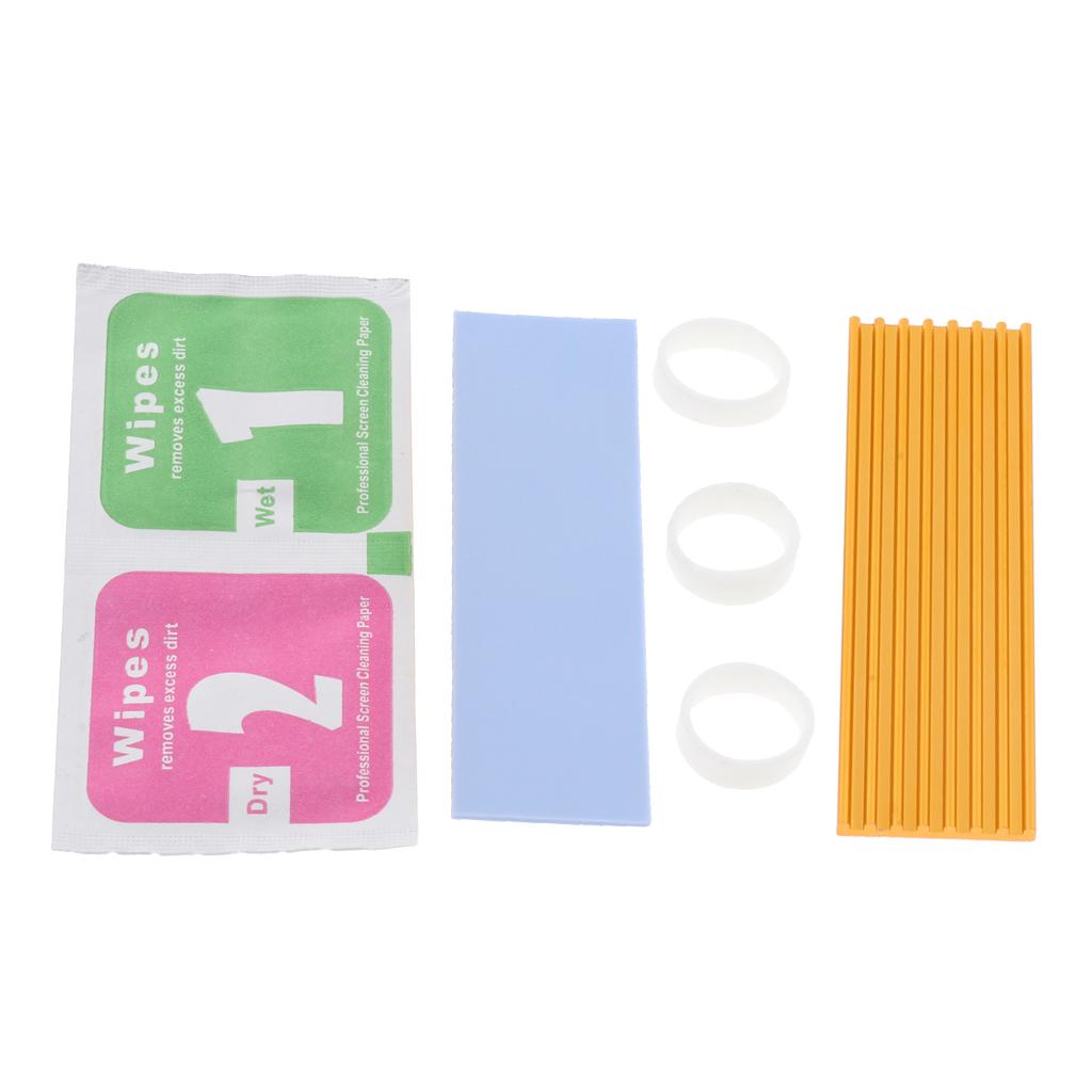 M.2 2280 NVME SSD Solid State Drive Heat Sink Thermal Pad Cooling Set Golden