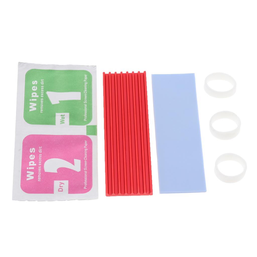 M.2 2280 NVME SSD Solid State Drive Heat Sink Thermal Pad Cooling Set Red