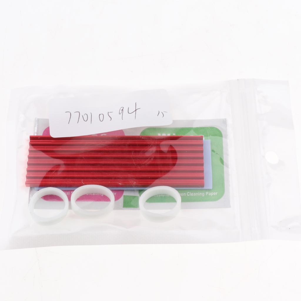 M.2 2280 NVME SSD Solid State Drive Heat Sink Thermal Pad Cooling Set Red
