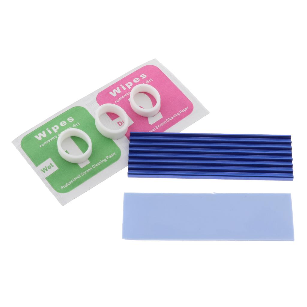 M.2 2280 NVME SSD Solid State Drive Heat Sink Thermal Pad Cooling Set Blue