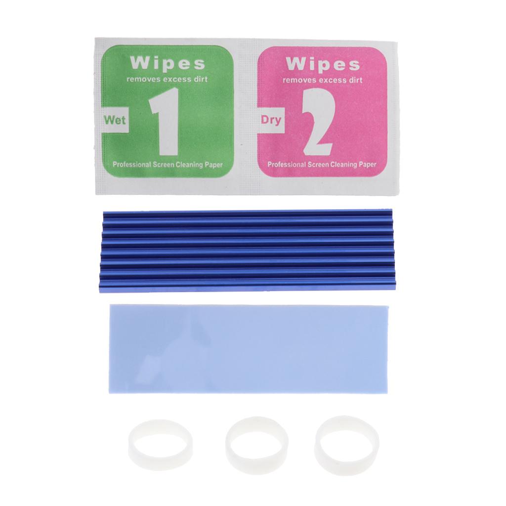 M.2 2280 NVME SSD Solid State Drive Heat Sink Thermal Pad Cooling Set Blue