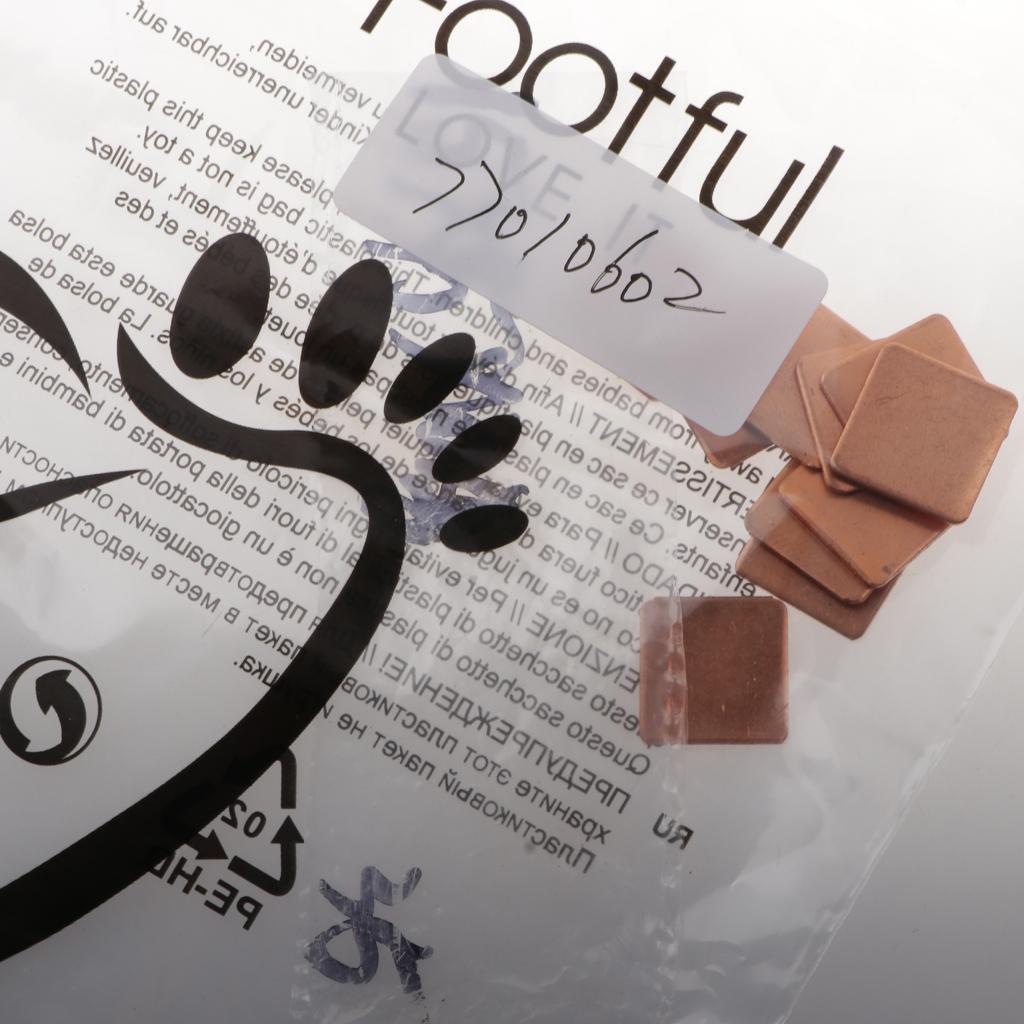 10 Pieces GPU CPU Thermal Heatsink Copper Pad, 0.59x0.59x0.03inch