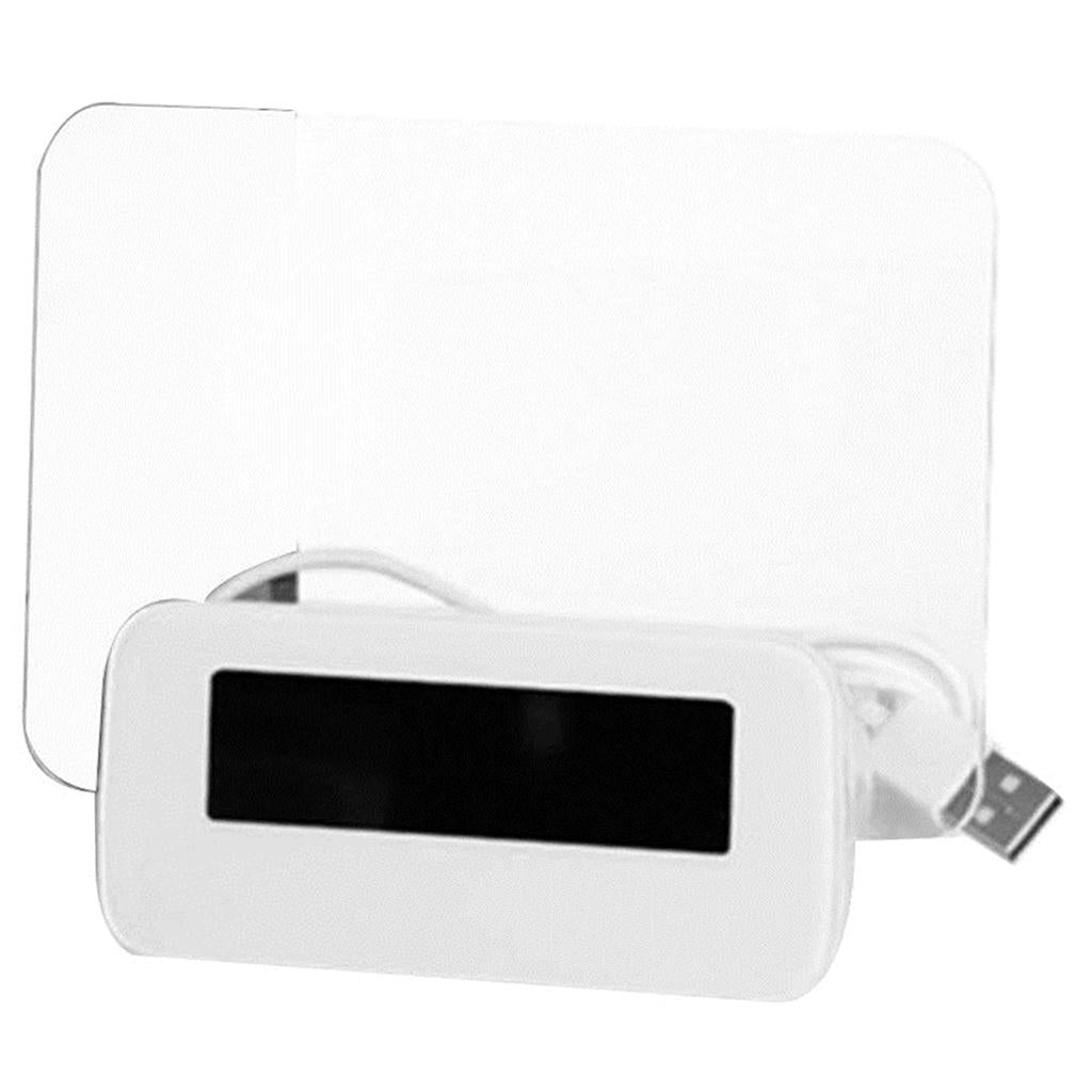 Alarm Clock Memo Board Creative with Highlighter, Wake Up and Remember with USB Hub MKC White + Green