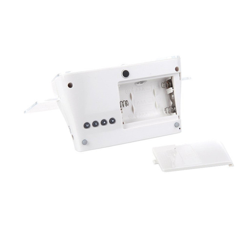 Alarm Clock Memo Board Creative with Highlighter, Wake Up and Remember with USB Hub MKC White + Blue