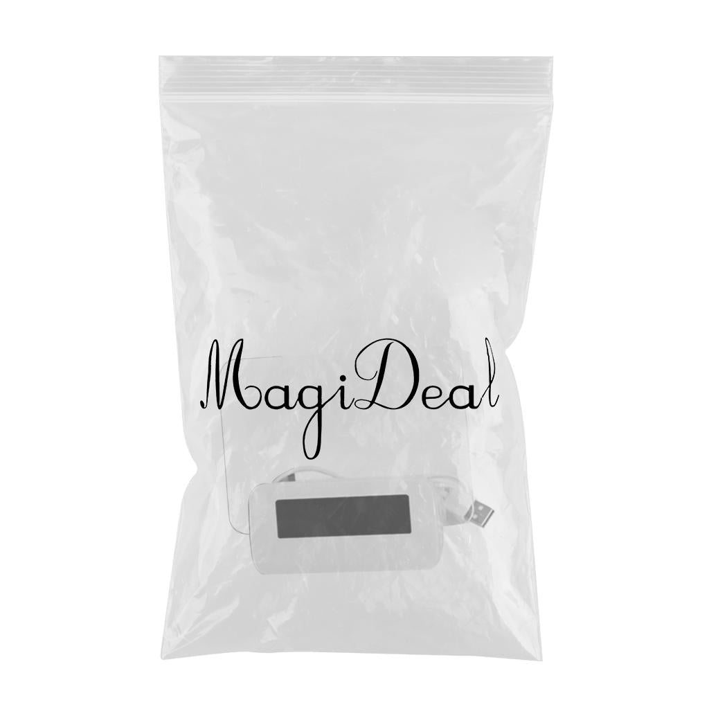 USB LED Digital Fluorescent Message Board Clock Alarm with Temperature Calendar Snooze Alarm and 16 Songs(MKA White + Blue)