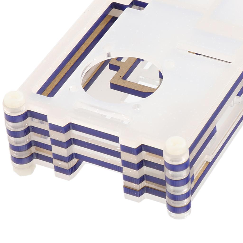 9 Layer Assembled Acrylic Housing Shell Case for Raspberry pi 2 3 3B+ Blue
