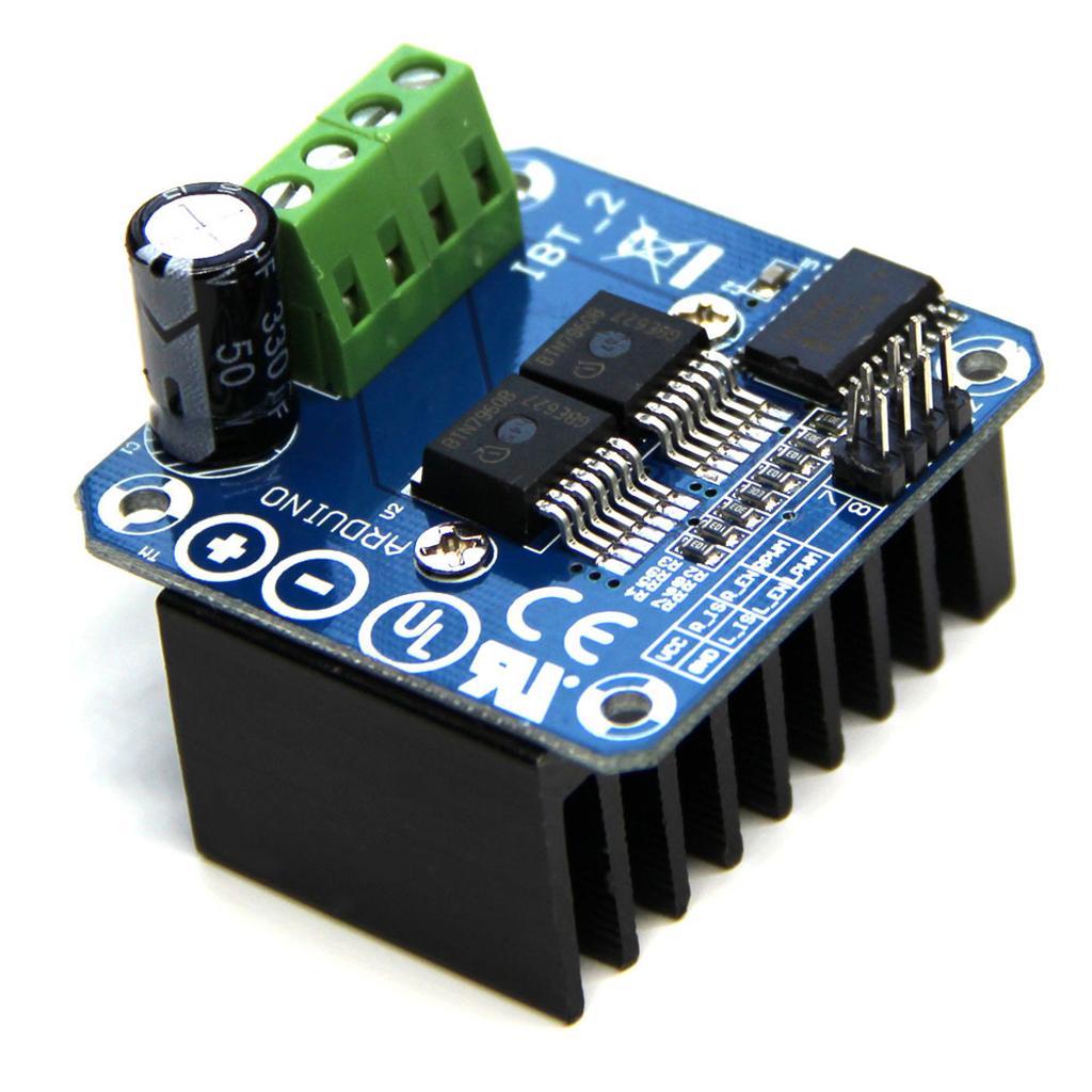 Double BTS7960B 43A Stepper Motor Driver H-Bridge PWM for Arduino Smart Car