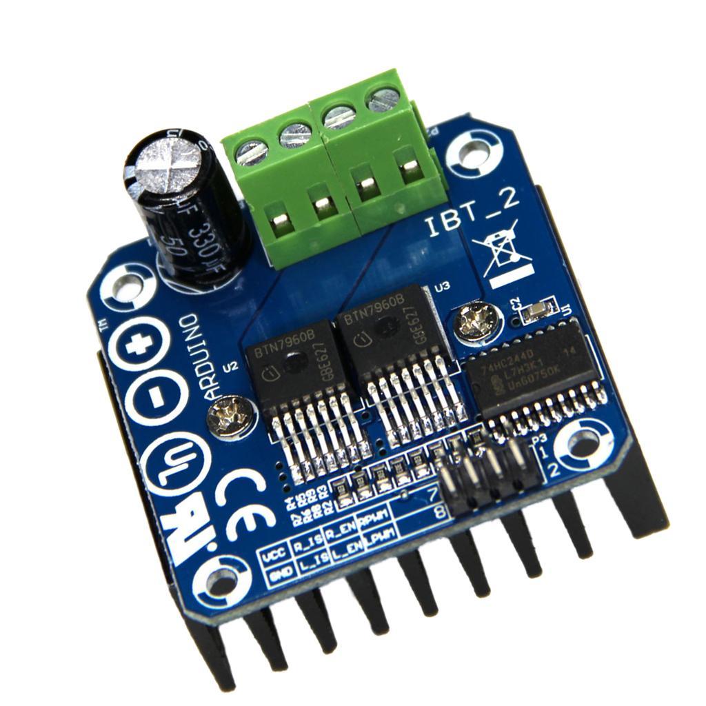 Double BTS7960B 43A Stepper Motor Driver H-Bridge PWM for Arduino Smart Car