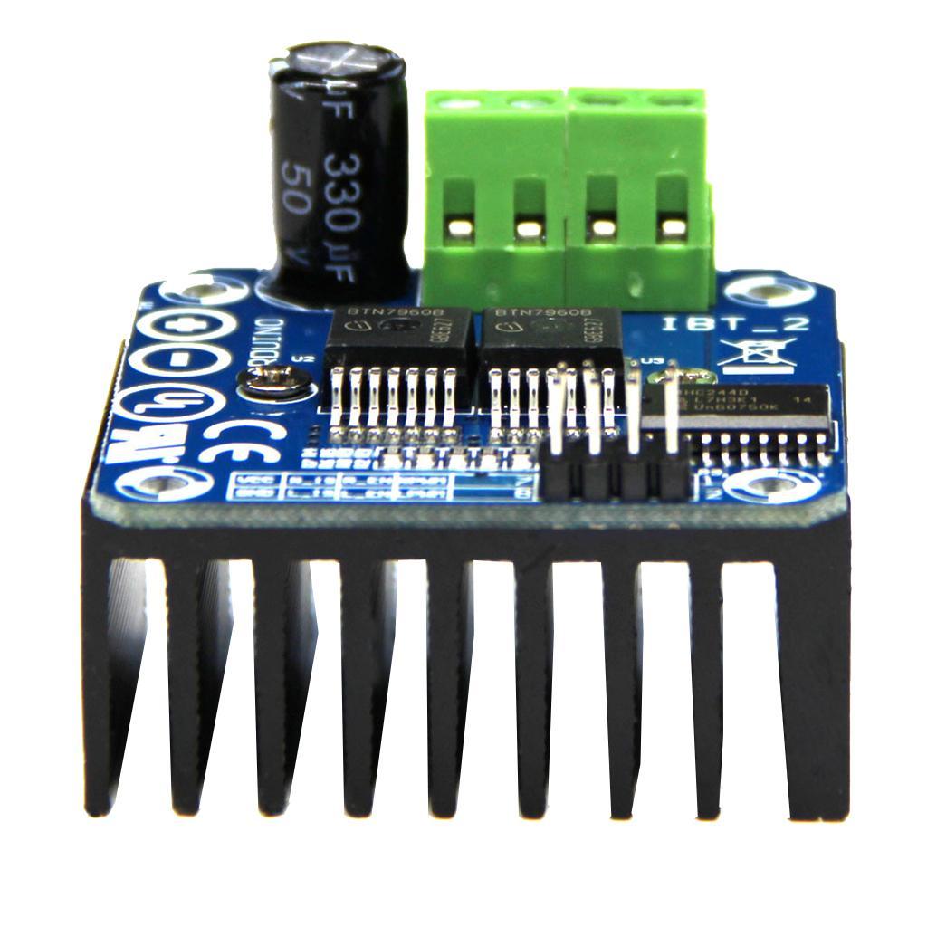 Double BTS7960B 43A Stepper Motor Driver H-Bridge PWM for Arduino Smart Car