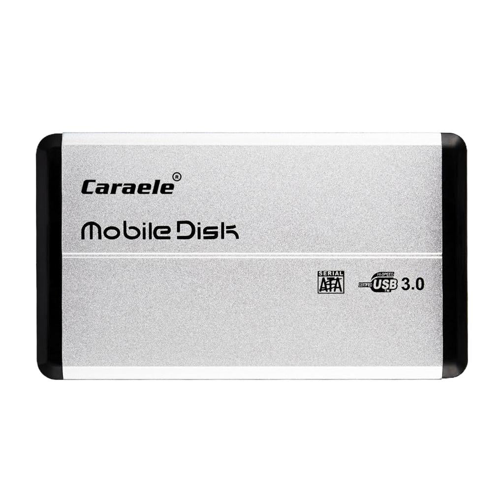 500GB 2.5inch Ultra Thin USB 3.0 Portable External Hard Drive Case - Silver