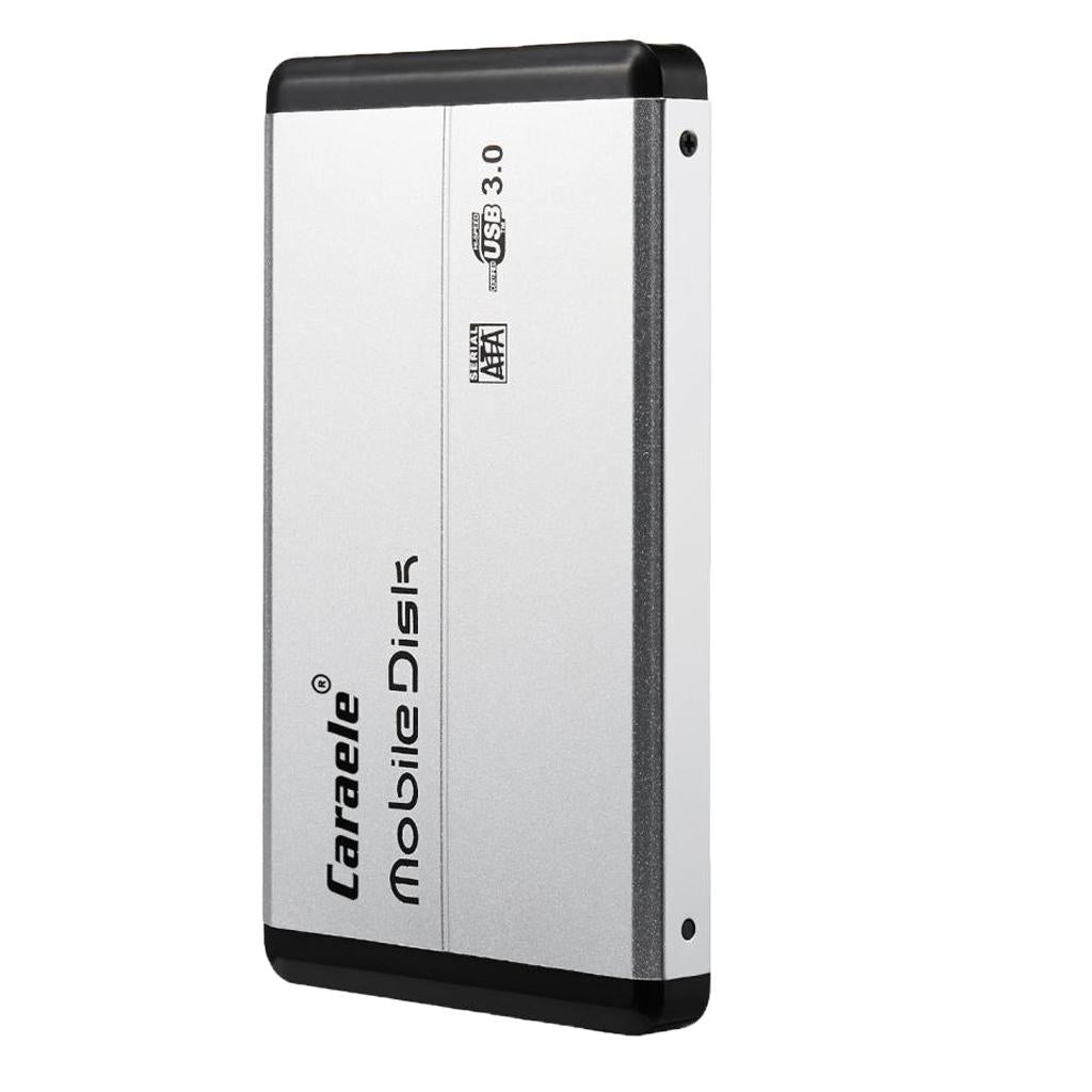 500GB 2.5inch Ultra Thin USB 3.0 Portable External Hard Drive Case - Silver