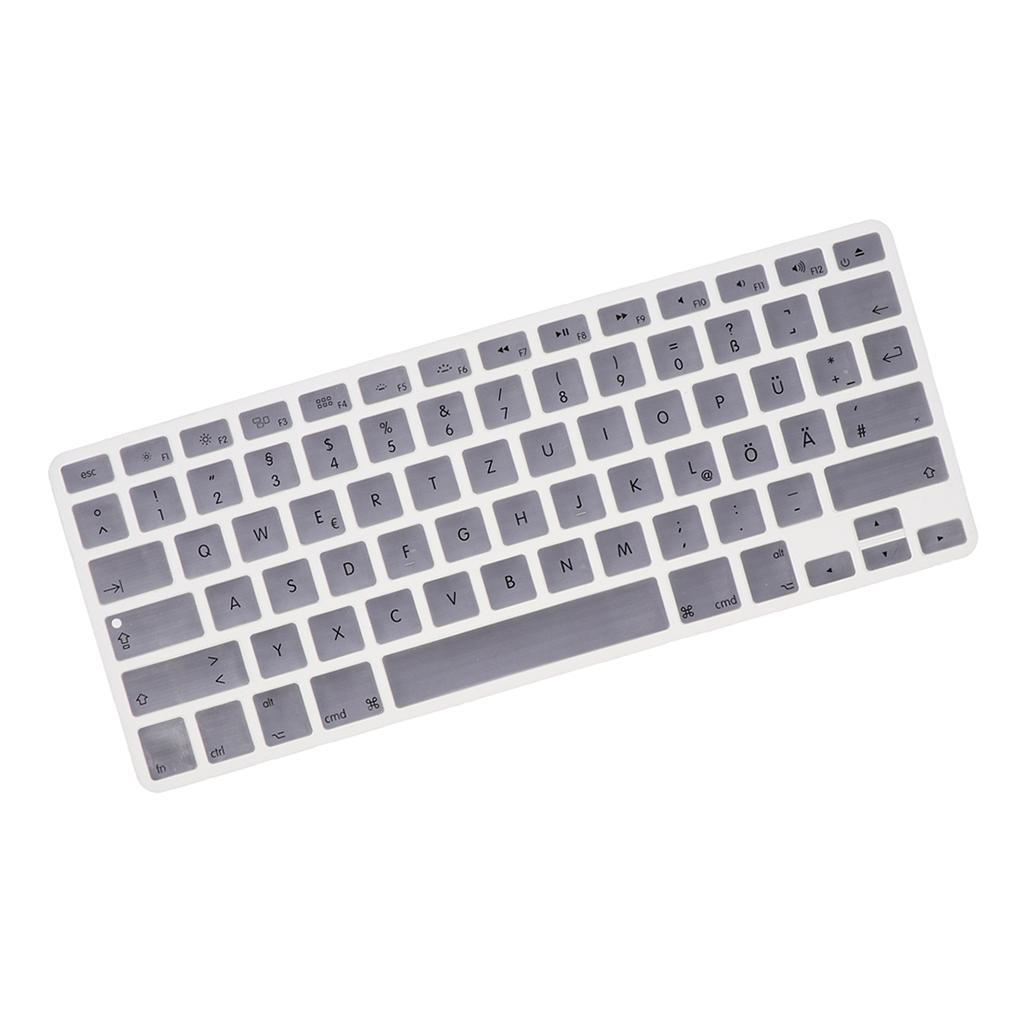 German Phonetic Keyboard Protective Film for 13/15inch Macbook silver gray