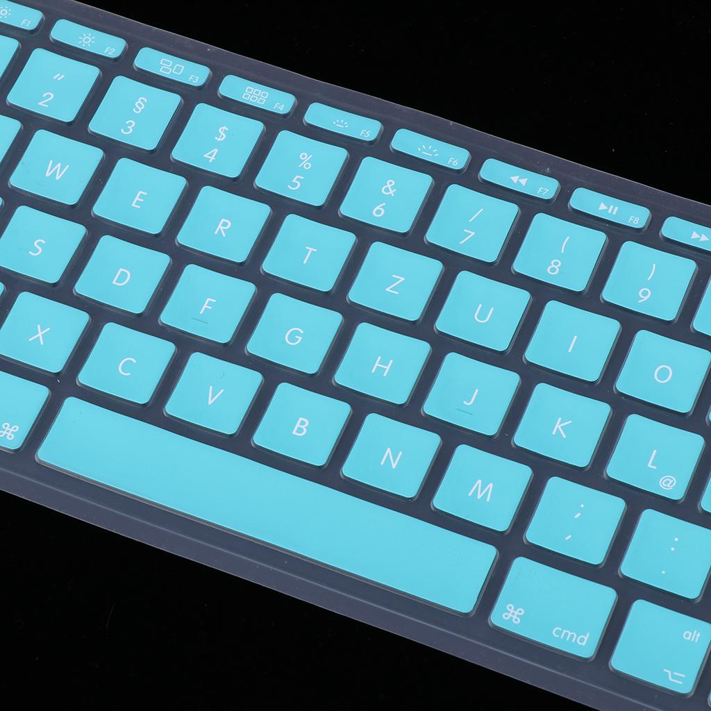 German Phonetic Keyboard Film Cover for European 11inch Macbook white blue