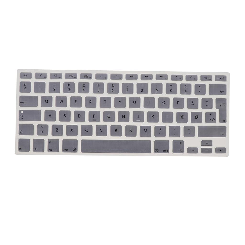 Danish 12 Keyboard Protective Film for 13.3 inch 15pro Macbook silver gray